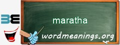 WordMeaning blackboard for maratha